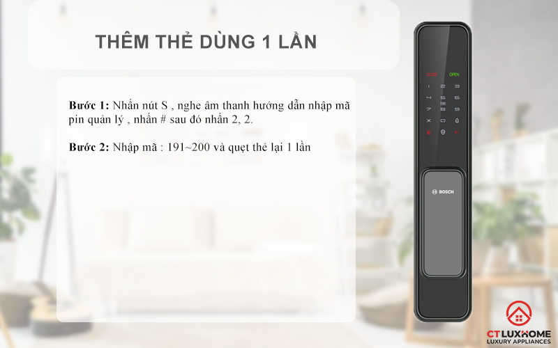 Thêm thẻ sử dụng 1 lần 