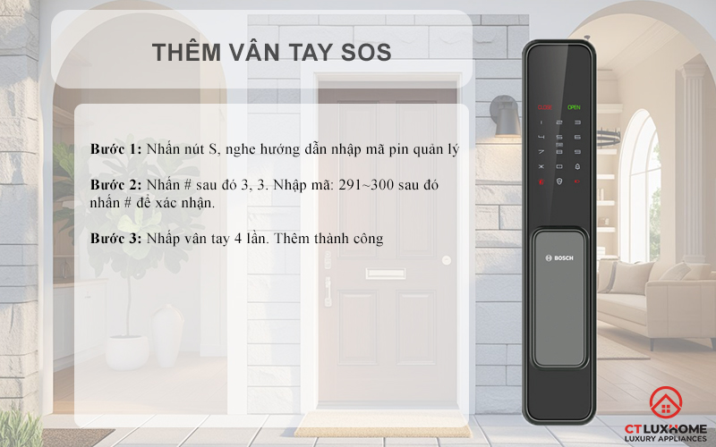 Thêm vân tay quản lý 