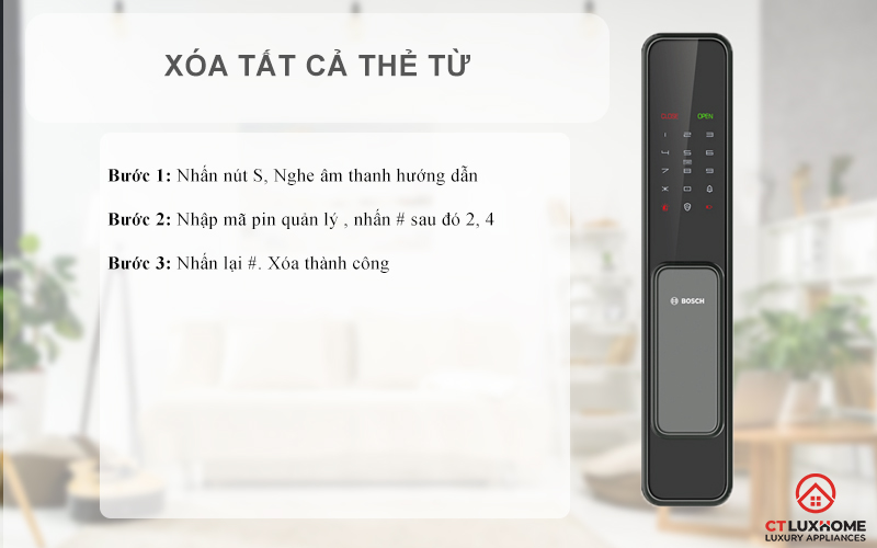 Xóa tất cả thẻ từ 