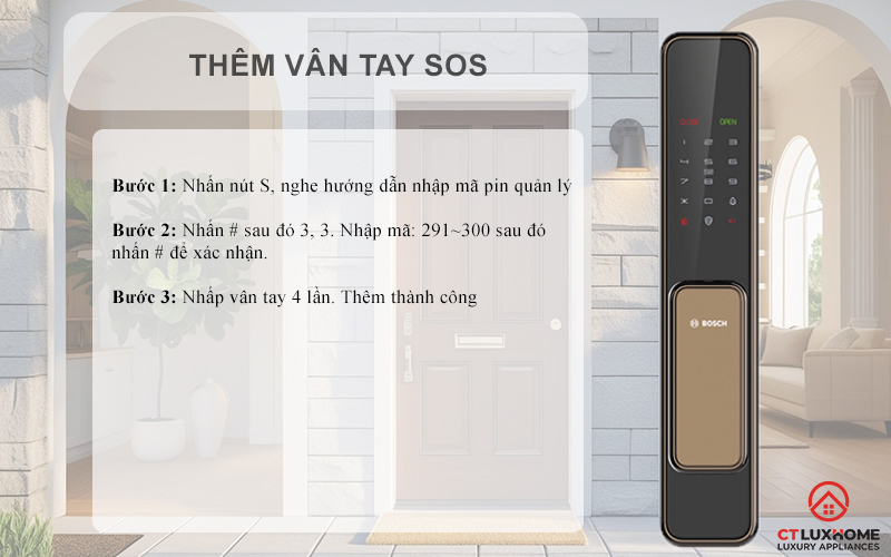Thêm vân tay quản lý
