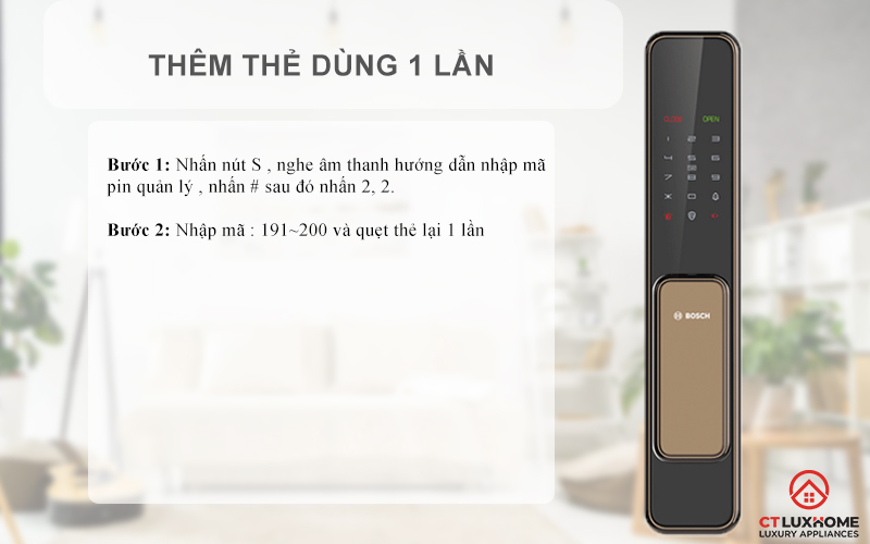 Thêm thẻ sử dụng 1 lần