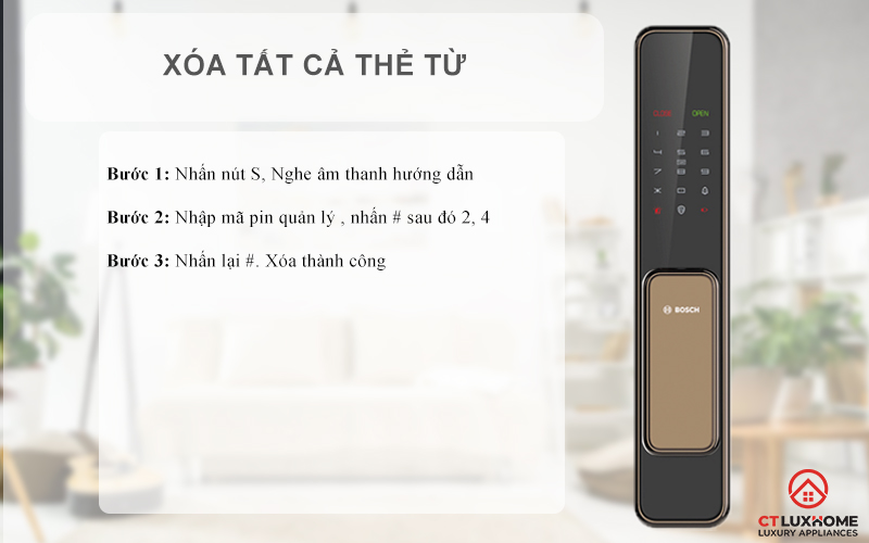 Xóa tất cả thẻ từ