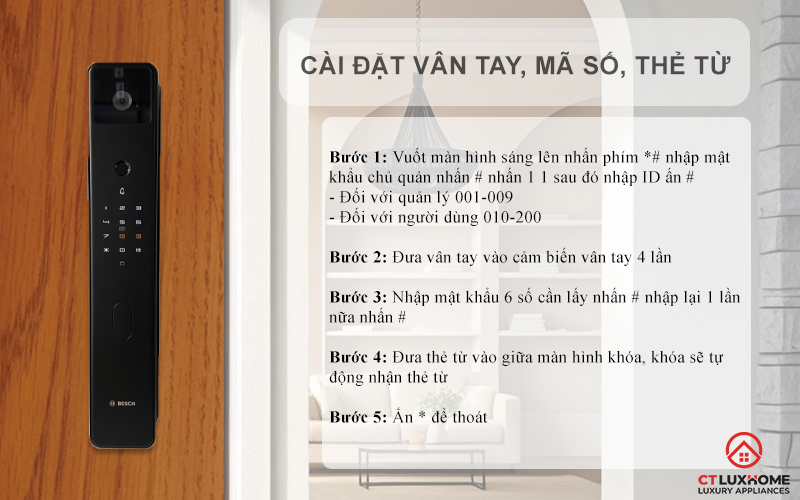 cài vân tay 