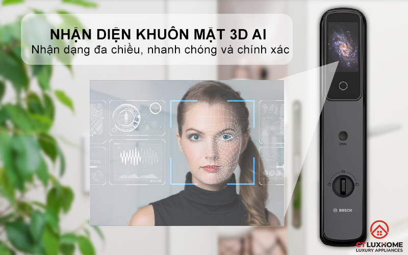 KHÓA ĐIỆN TỬ BOSCH EL800VF , NHẬN DIỆN KHUÔN MẶT MÀU XÁM KẾT NỐI ĐIỆN THOẠI 4