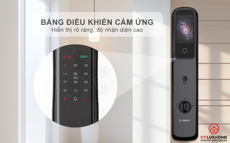 KHÓA ĐIỆN TỬ BOSCH EL800VF , NHẬN DIỆN KHUÔN MẶT MÀU XÁM KẾT NỐI ĐIỆN THOẠI 2