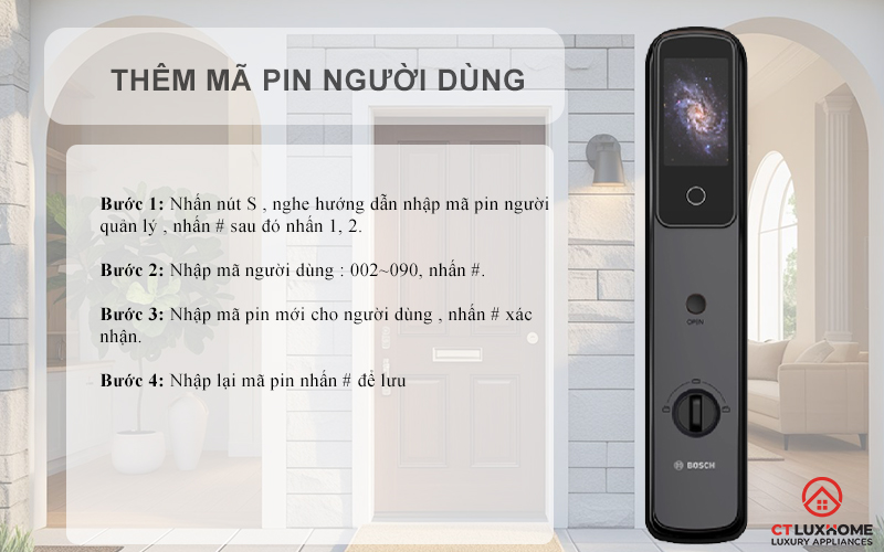KHÓA ĐIỆN TỬ BOSCH EL800VF , NHẬN DIỆN KHUÔN MẶT MÀU XÁM KẾT NỐI ĐIỆN THOẠI 11