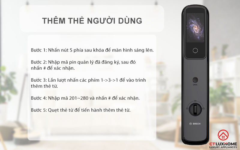 KHÓA ĐIỆN TỬ BOSCH EL800VF , NHẬN DIỆN KHUÔN MẶT MÀU XÁM KẾT NỐI ĐIỆN THOẠI 13