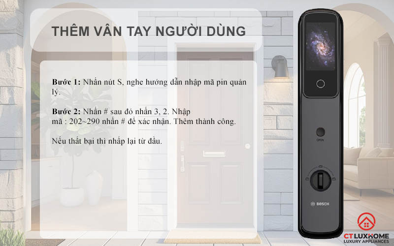 KHÓA ĐIỆN TỬ BOSCH EL800VF , NHẬN DIỆN KHUÔN MẶT MÀU XÁM KẾT NỐI ĐIỆN THOẠI 12