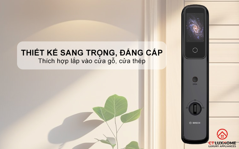 KHÓA ĐIỆN TỬ BOSCH EL800VF , NHẬN DIỆN KHUÔN MẶT MÀU XÁM KẾT NỐI ĐIỆN THOẠI 1