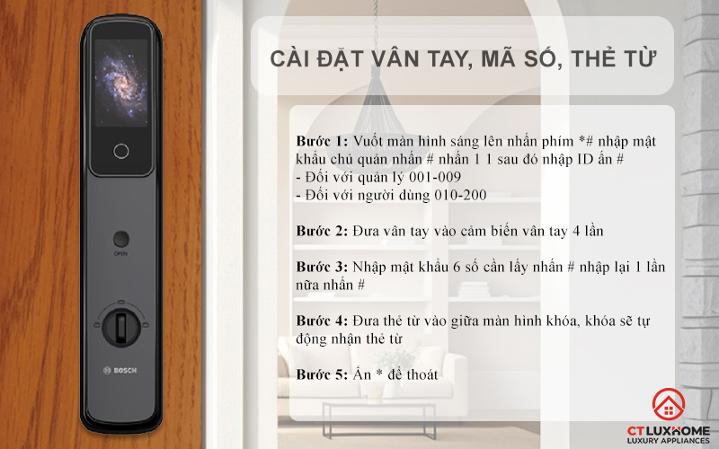 KHÓA ĐIỆN TỬ BOSCH EL800VF , NHẬN DIỆN KHUÔN MẶT MÀU XÁM KẾT NỐI ĐIỆN THOẠI 7