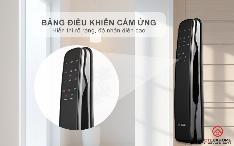 KHÓA ĐIỆN TỬ BOSCH EL800X IDEAL SMART LOCK MÀU ĐEN KẾT NỐI ĐIỆN THOẠI 3