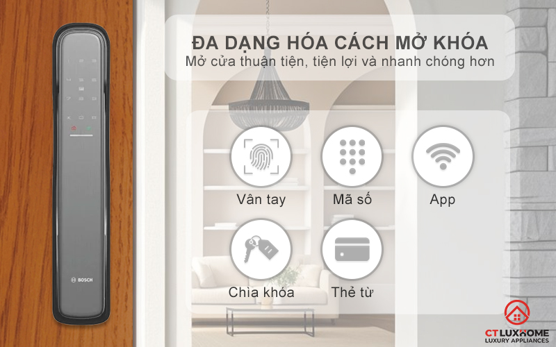 KHÓA ĐIỆN TỬ BOSCH EL800X IDEAL SMART LOCK MÀU XÁM KẾT NỐI ĐIỆN THOẠI 19