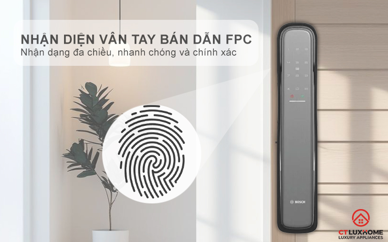 KHÓA ĐIỆN TỬ BOSCH EL800X IDEAL SMART LOCK MÀU XÁM KẾT NỐI ĐIỆN THOẠI 4