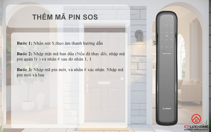 KHÓA ĐIỆN TỬ BOSCH EL800X IDEAL SMART LOCK MÀU XÁM KẾT NỐI ĐIỆN THOẠI 12