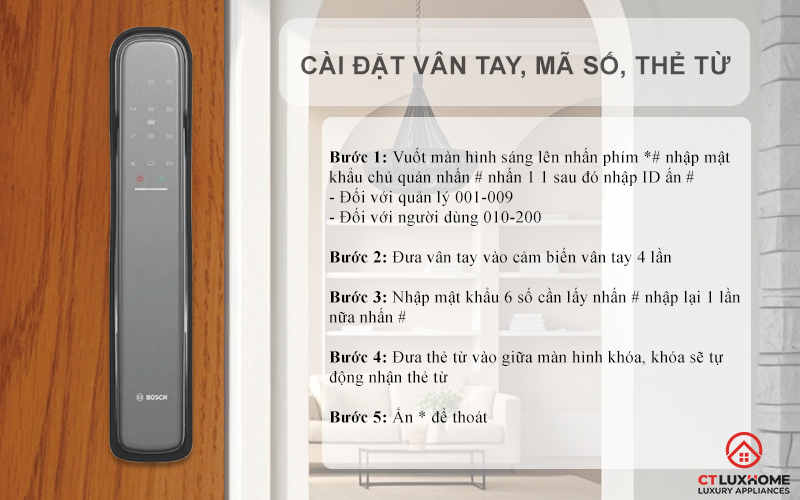 KHÓA ĐIỆN TỬ BOSCH EL800X IDEAL SMART LOCK MÀU XÁM KẾT NỐI ĐIỆN THOẠI 6