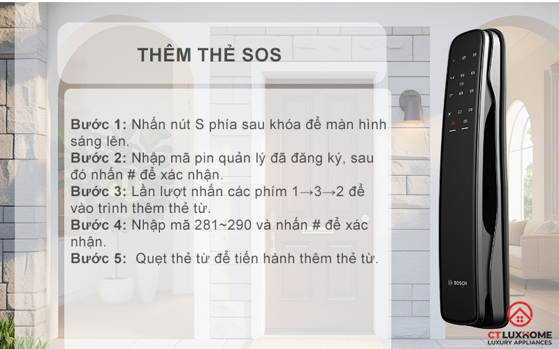   KHÓA ĐIỆN TỬ BOSCH EL800X IDEAL SMART LOCK MÀU ĐEN KẾT NỐI ĐIỆN THOẠI 14
