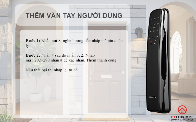   KHÓA ĐIỆN TỬ BOSCH EL800X IDEAL SMART LOCK MÀU ĐEN KẾT NỐI ĐIỆN THOẠI 10