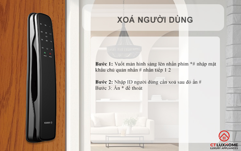   KHÓA ĐIỆN TỬ BOSCH EL800X IDEAL SMART LOCK MÀU ĐEN KẾT NỐI ĐIỆN THOẠI 15