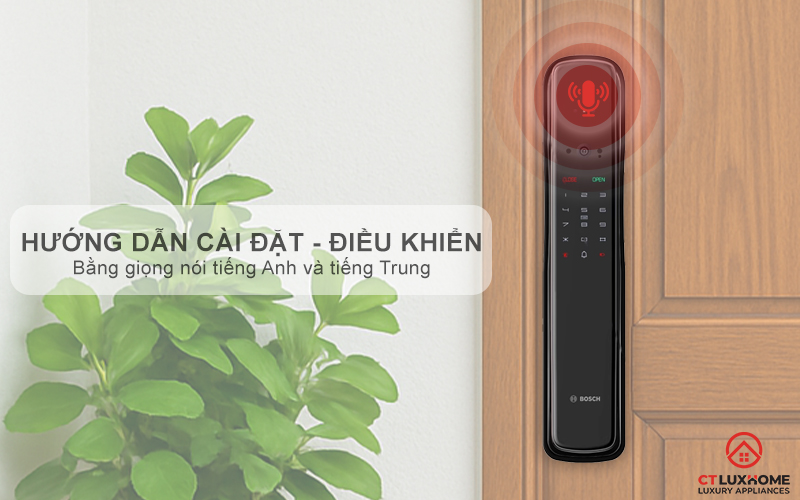 KHÓA ĐIỆN TỬ BOSCH EL800VF NHẬN DIỆN KHUÔN MẶT MÀU ĐEN KẾT NỐI ĐIỆN THOẠI 17