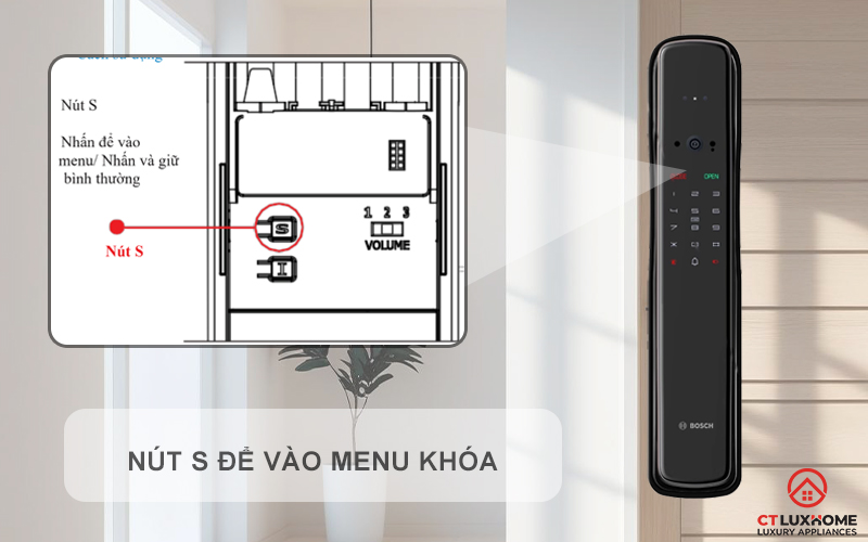 KHÓA ĐIỆN TỬ BOSCH EL800VF NHẬN DIỆN KHUÔN MẶT MÀU ĐEN KẾT NỐI ĐIỆN THOẠI 8