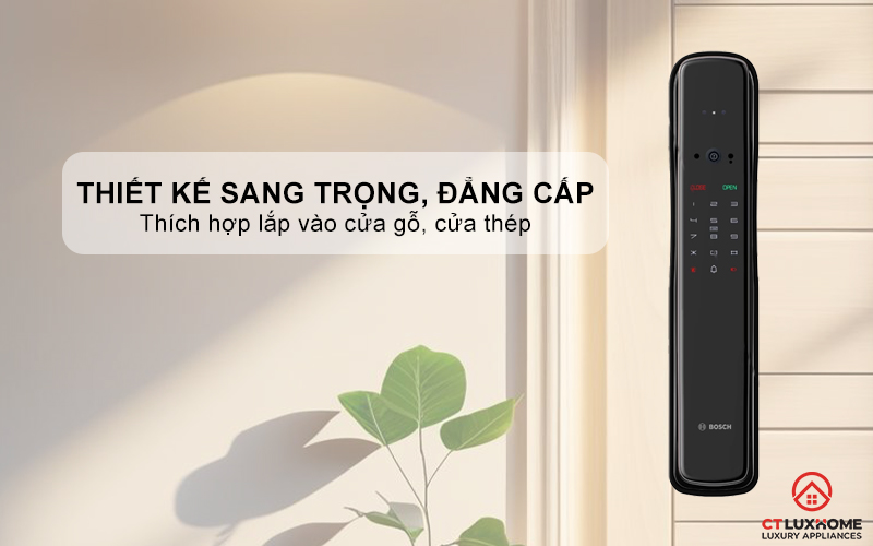 KHÓA ĐIỆN TỬ BOSCH EL800VF NHẬN DIỆN KHUÔN MẶT MÀU ĐEN KẾT NỐI ĐIỆN THOẠI 1