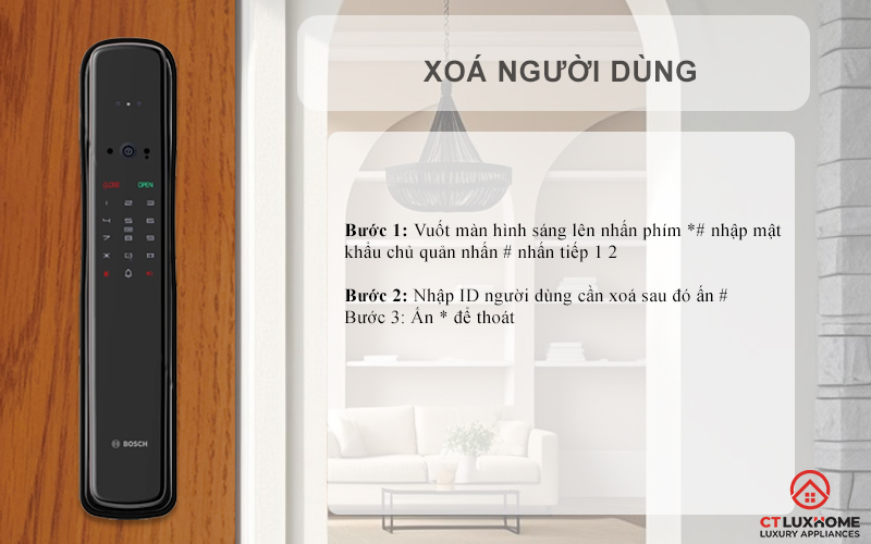 KHÓA ĐIỆN TỬ BOSCH EL800VF NHẬN DIỆN KHUÔN MẶT MÀU ĐEN KẾT NỐI ĐIỆN THOẠI 14