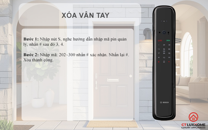 KHÓA ĐIỆN TỬ BOSCH EL800VF NHẬN DIỆN KHUÔN MẶT MÀU ĐEN KẾT NỐI ĐIỆN THOẠI 15
