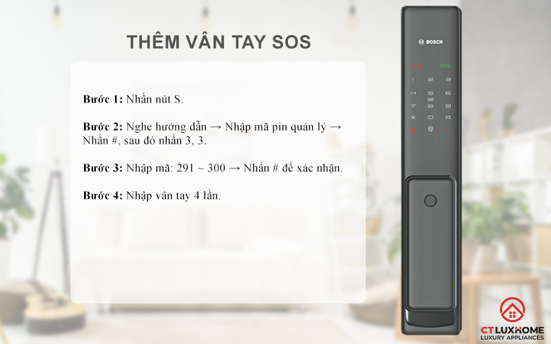 thêm vân tay sos