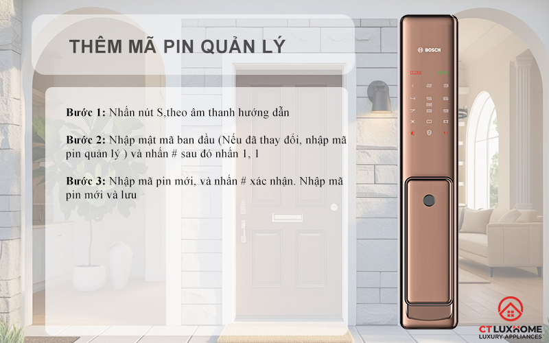 thêm mã pin