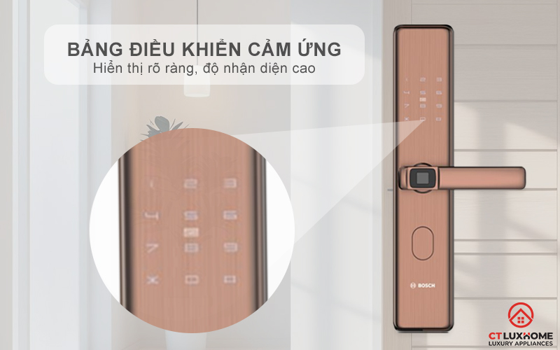 Bảng điều khiển cảm ứng hiển thị rõ ràng, thao tác dễ dàng với một chạm