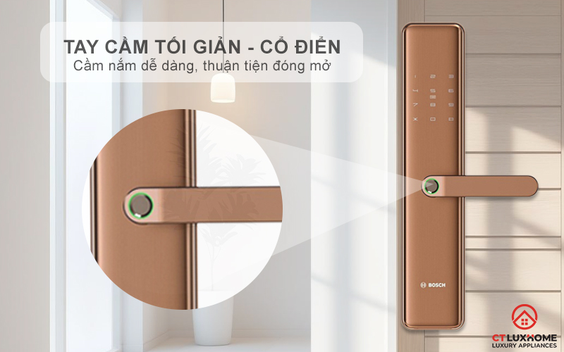 Tay cầm 2 chiều, xoay 4 hướng trơn tru mà không bị kẹt