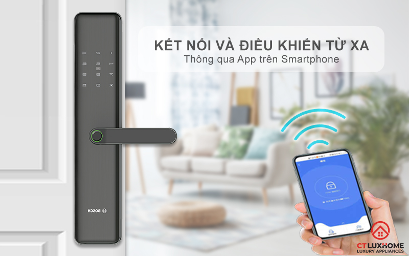 Kết nối và điều khiển từ xa khóa vân tay Bosch ID40P thông qua App Tmall