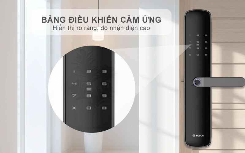 Bảng điều khiển cảm ứng hiện đại dễ dàng thao tác mở khóa