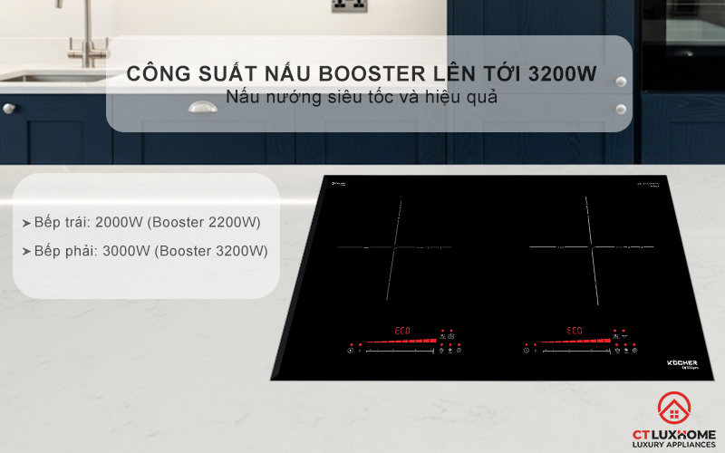 BẾP TỪ 2 VÙNG NẤU KOCHER DI-332PRO MÀU ĐEN DI332PRO 3