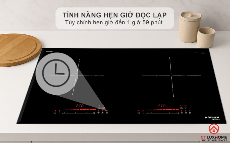 BẾP TỪ 2 VÙNG NẤU KOCHER DI-332PRO MÀU ĐEN DI332PRO 11