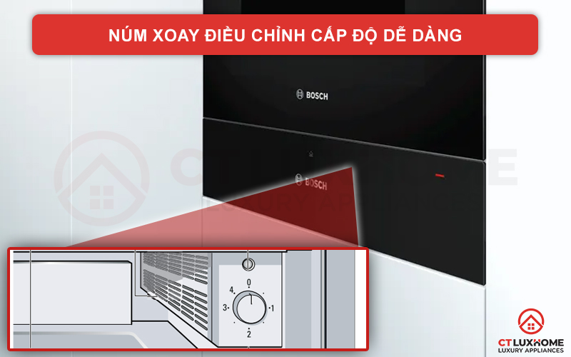 Núm điều chỉnh tiện lợi, dễ thao tác và sử dụng