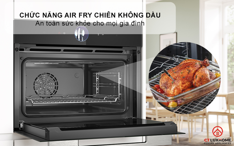 Chức năng Air Fry chiên không dầu chiên giòn, an toàn sức khỏe