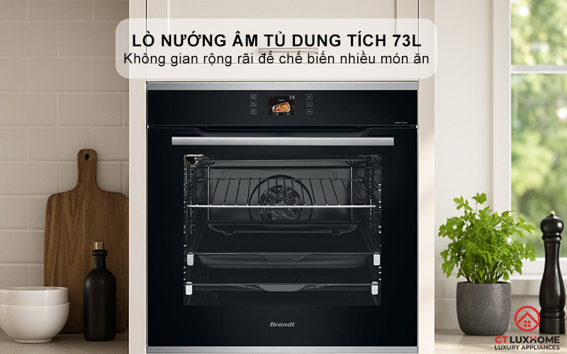 Lò nướng dung tích 73L thoải mái sử dụng