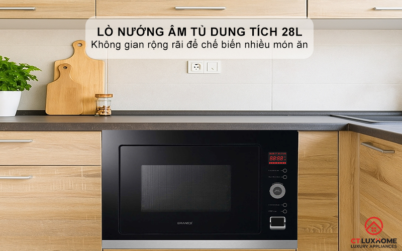 Lò nướng dung tích 28L thoải mái sử dụng