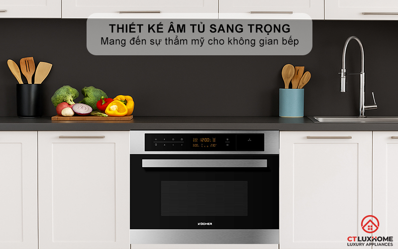 Thiết kế sang trọng mang đến sự thẩm mỹ cho không gian bếp