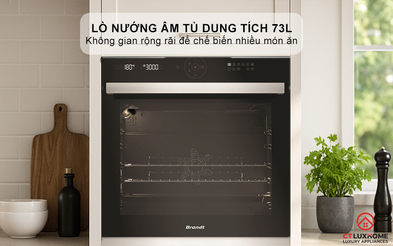 Lò nướng dung tích 73L thoải mái sử dụng