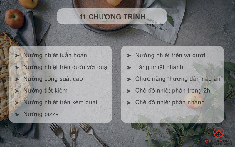 11 chức năng nấu nướng