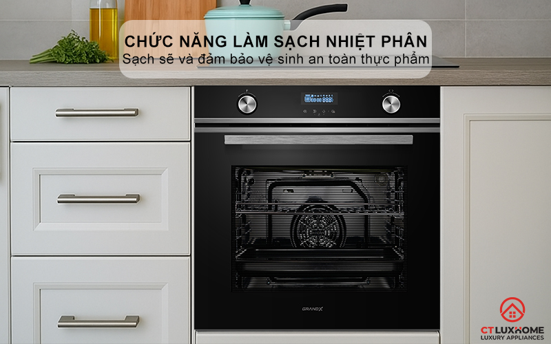 Chức năng hỗ trợ làm sạch nhiệt phân Easy clean ở nhiệt độ cao 300°C