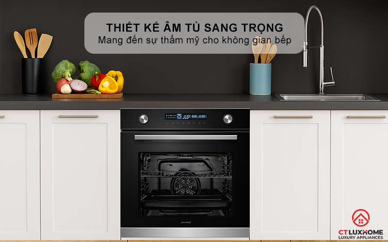 Thiết kế sang trọng mang đến sự thẩm mỹ cho không gian bếp