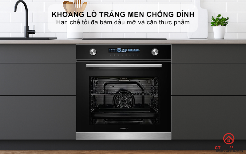 Khoang lò tráng men chống dính, dễ dàng vệ sinh sau sử dụng