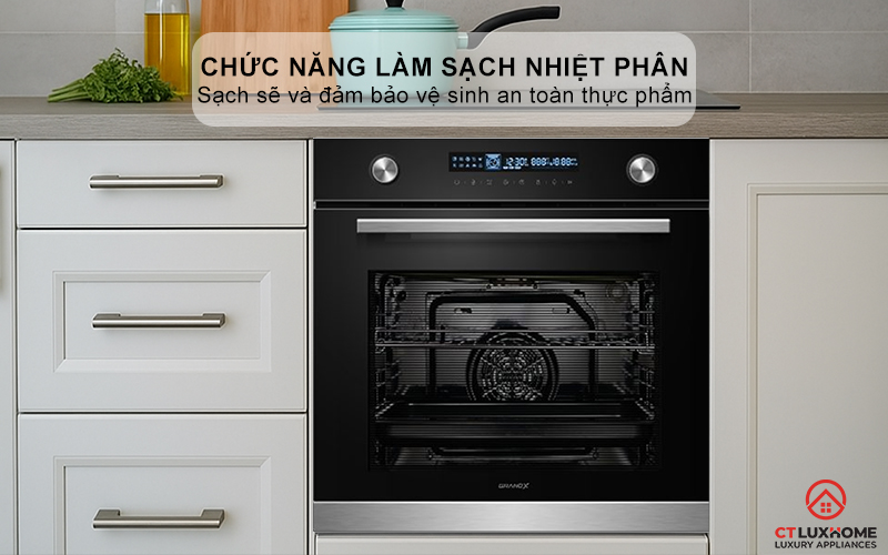 Chức năng hỗ trợ làm sạch nhiệt phân Easy clean ở nhiệt độ cao 300°C