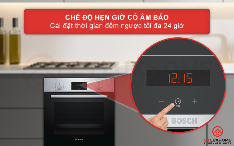 LÒ NƯỚNG ÂM TỦ BOSCH HBF114ES0 SERIE 2 TÍCH HỢP THÉP KHÔNG GỈ 66 LÍT 6