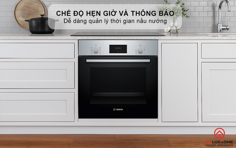 Chế độ hẹn giờ có thông báo dễ dàng quản lý thời gian nướng