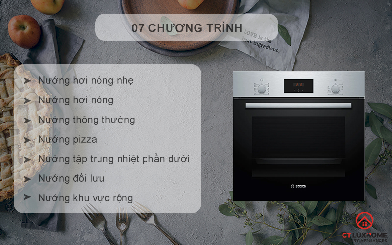 7 chương trình nấu, nướng tự động