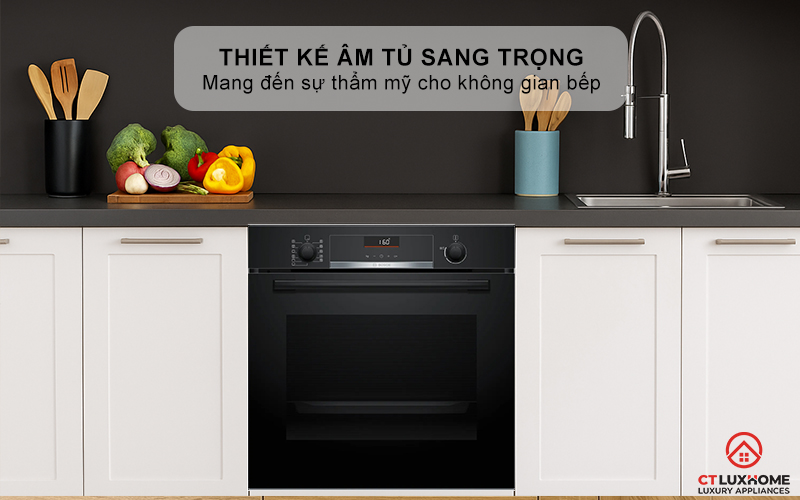 Thiết kế âm tủ sang trọng mang đến sự thẩm mỹ cho không gian bếp